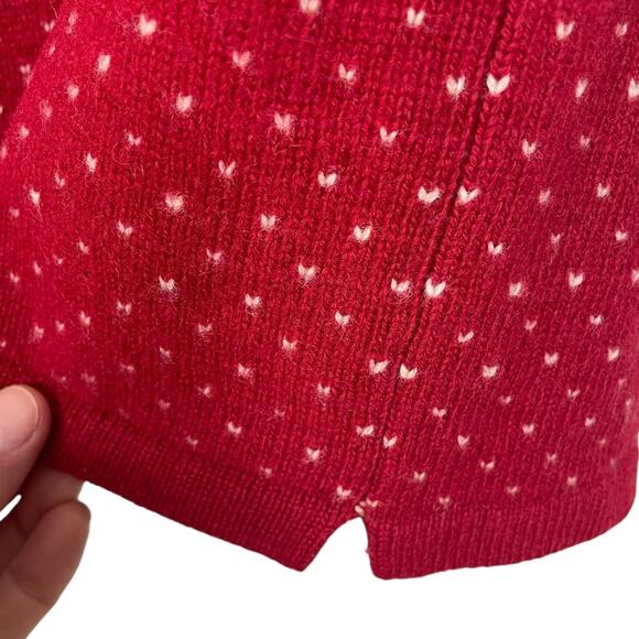 Vintage Eddie Bauer 100% Wool Fair Isle Heart Sweater Vest Women's Size XXL - Picture 5 of 9